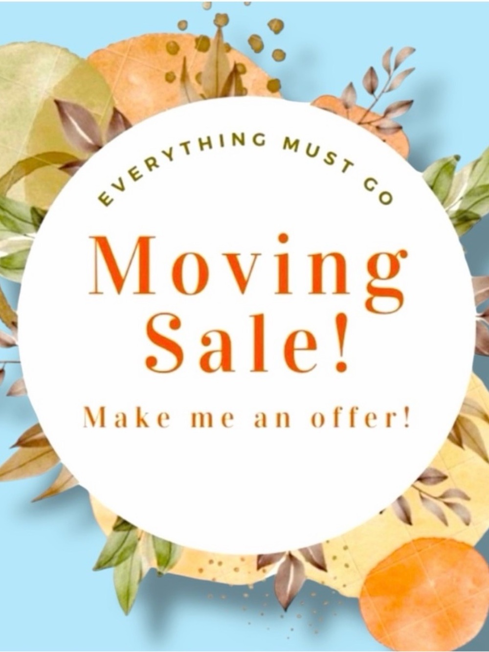 Moving Sale!